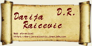 Darija Raičević vizit kartica